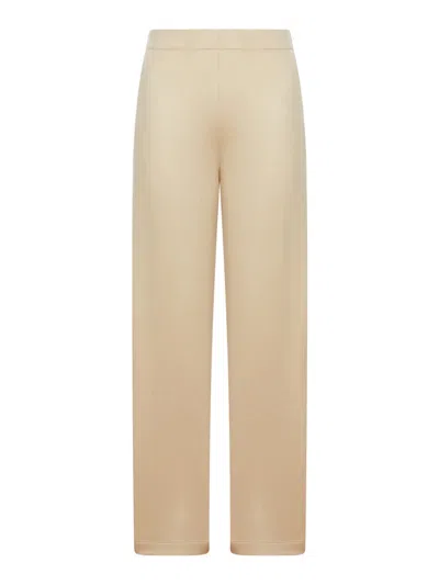 MAX MARA SILK AND COTTON FLEECE TROUSERS