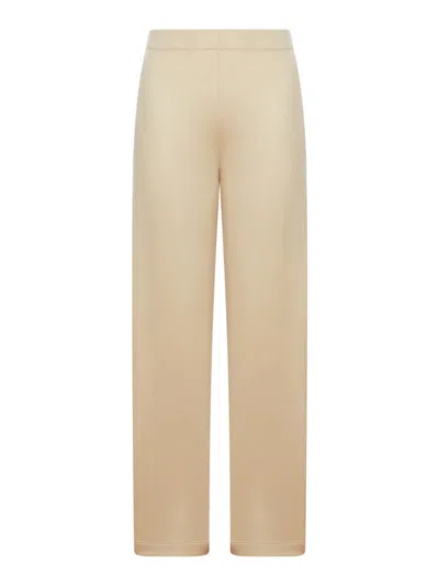 MAX MARA SILK AND COTTON FLEECE TROUSERS