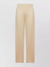 Max Mara Silk And Cotton Fleece Wide Leg Trousers In White