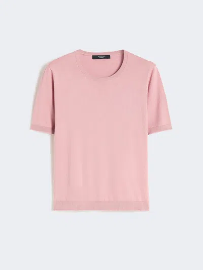 Max Mara Silk And Cotton Jumper In Pink