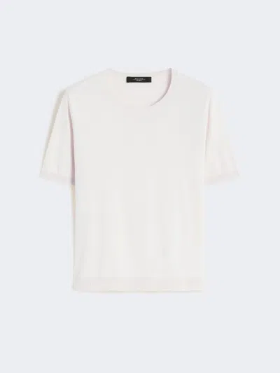 Max Mara Silk And Cotton Jumper In White