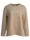 Max Mara Silk And Cotton Blend Berma Sweatshirt In Brown