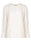 Max Mara Maxmara Women Berma - Silk And Cotton Sweatshirt In White