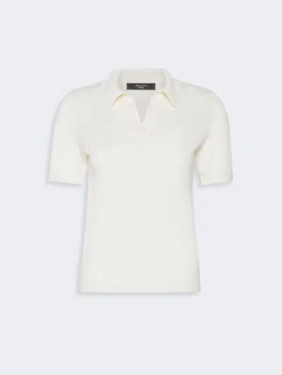 Max Mara Silk And Cotton Yarn Sweater In White