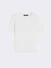 Max Mara Silk And Cotton Yarn T-shirt In White