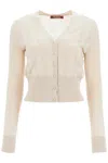 MAX MARA SILK AND WOOL BLEND CARDIGAN WITH