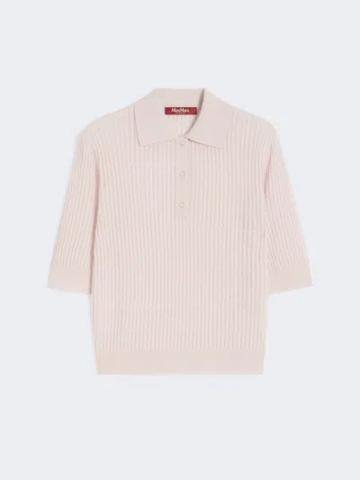 Max Mara Silk And Wool Yarn Jumper In Pink