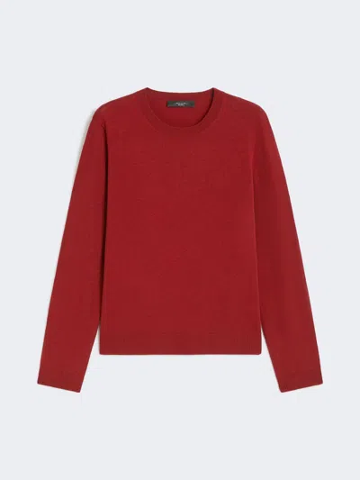 Max Mara Silk And Wool Yarn Jumper In Red