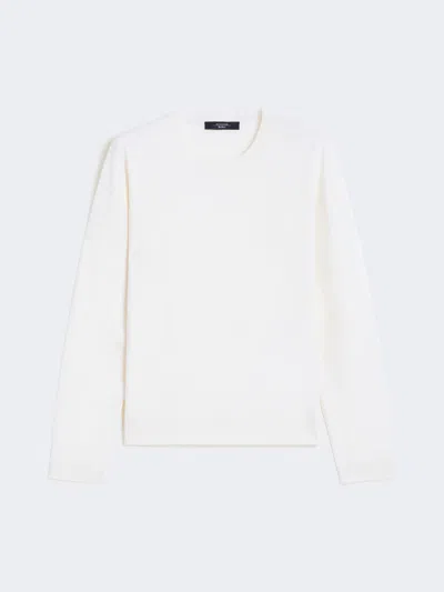 Max Mara Silk And Wool Yarn Jumper In White
