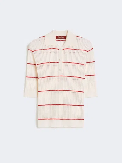 Max Mara Silk And Wool Yarn Jumper In Neutral