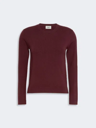 Max Mara Silk And Wool Yarn Sweater In Bordeaux