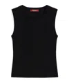 Max Mara Silk And Wool Yarn Top In Black
