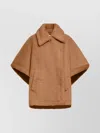 Max Mara Silk Base Camel Hair Wrap Jacket In Brown