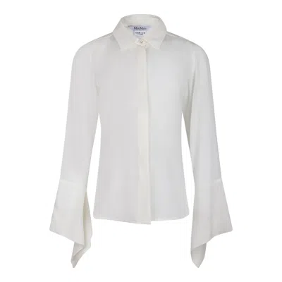 Max Mara Silk Beige Clothing Shirts In White