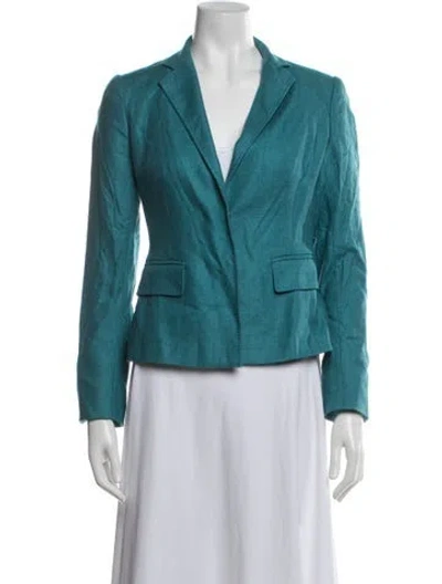 Pre-owned Max Mara Silk Blazer In Blue