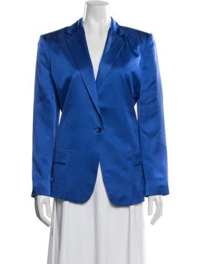 Pre-owned Max Mara Silk Blazer In Blue