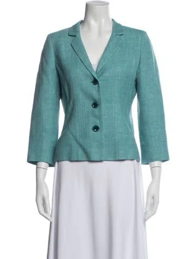 Pre-owned Max Mara Silk Blazer In Blue