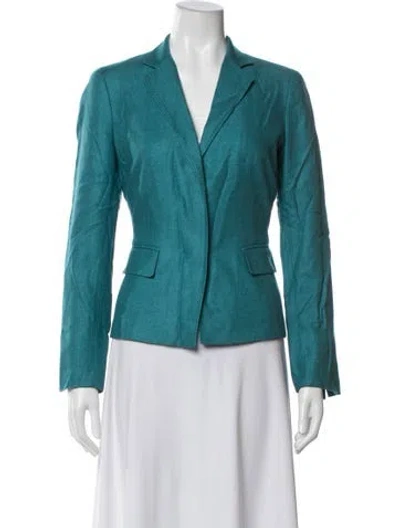 Pre-owned Max Mara Silk Blazer In Blue