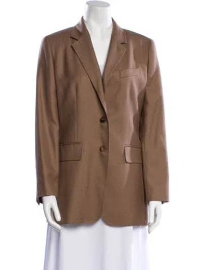 Pre-owned Max Mara Silk Blazer In Brown
