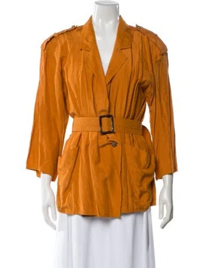 Pre-owned Max Mara Silk Blazer In Brown