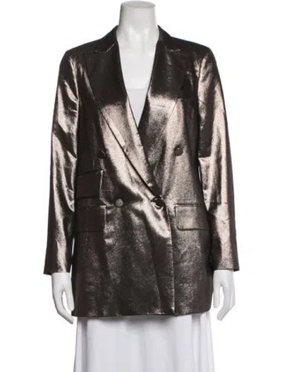 Pre-owned Max Mara Silk Blazer In Brown