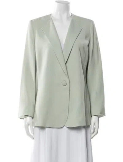 Pre-owned Max Mara Silk Blazer In Green