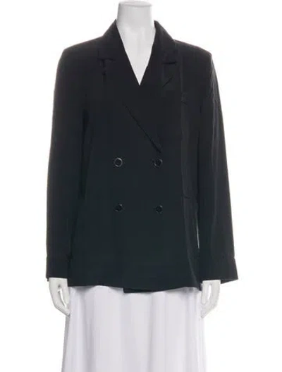 Pre-owned Max Mara Silk Blazer In Green