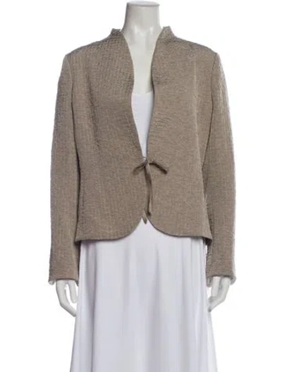 Pre-owned Max Mara Silk Blazer In Neutral