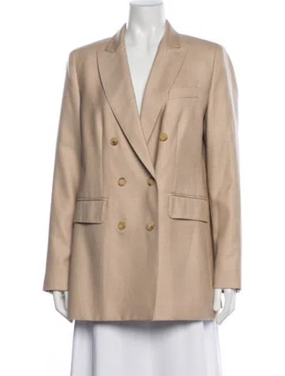 Pre-owned Max Mara Silk Blazer In Neutrals