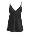 Max Mara Pianoforte Quassia Silk Top In Black