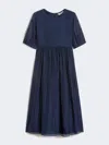 Max Mara Silk-blend Organza Dress In Blue