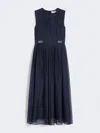 Max Mara Silk-blend Organza Dress In Blue