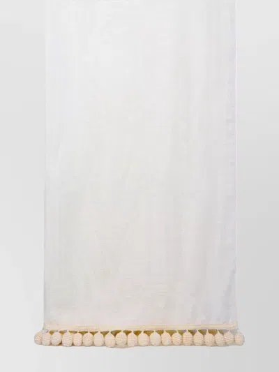 Max Mara Silk Blend Rectangular Stole In White