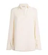 Max Mara Silk-blend Shirt In White