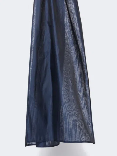 Max Mara Silk Blend Stole In Blue