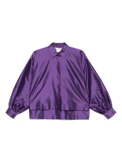 Max Mara Silk Blouse In Purple