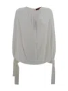 Max Mara Silk Blouse In Gray