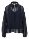 Max Mara Studio Top Woman Blue In Blue