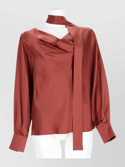 Max Mara Silk Blouse In Brown