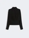 Max Mara Silk Blouse In Black
