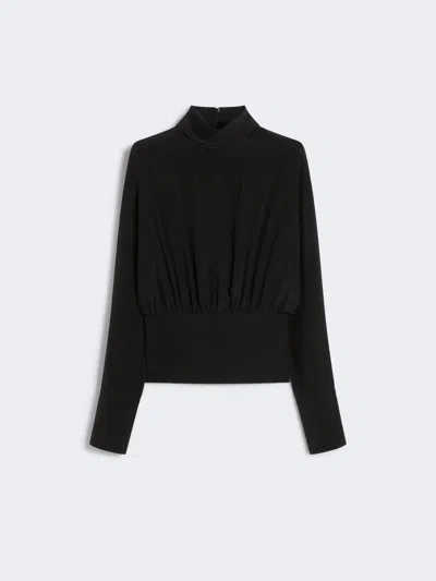 Max Mara Silk Blouse In Black
