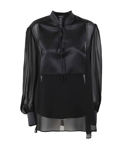 Max Mara Silk Blouse In Black