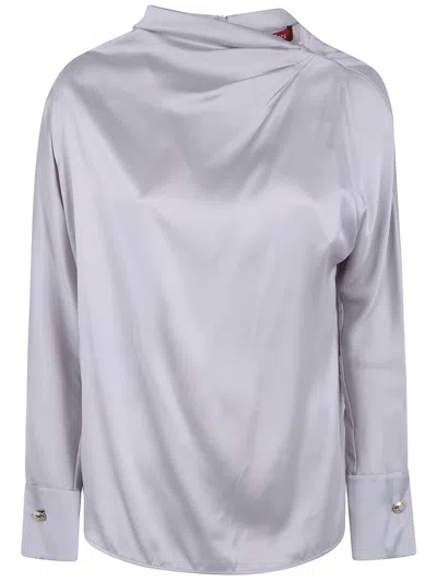 Max Mara Silk Blouse "mst Quinto" In Gray