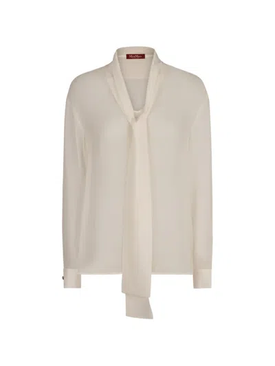 Max Mara Silk Blouse In Neutral