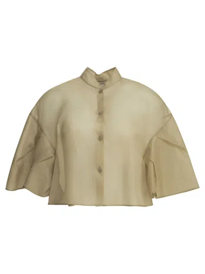 Max Mara Silk Blouse Shirts Beige In Neutral