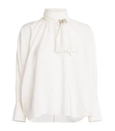 Max Mara Silk Blouse In White