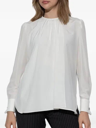 Max Mara Silk Blouse In White
