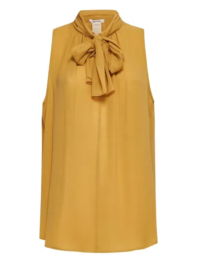 Max Mara Silk Blouse In Yellow