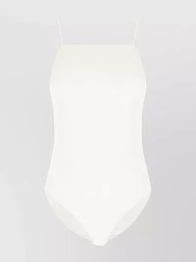 MAX MARA SILK BODYSUIT WITH ADJUSTABLE STRAPS AND BACK TIE