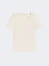 Max Mara Silk Cady T-shirt In Neutral
